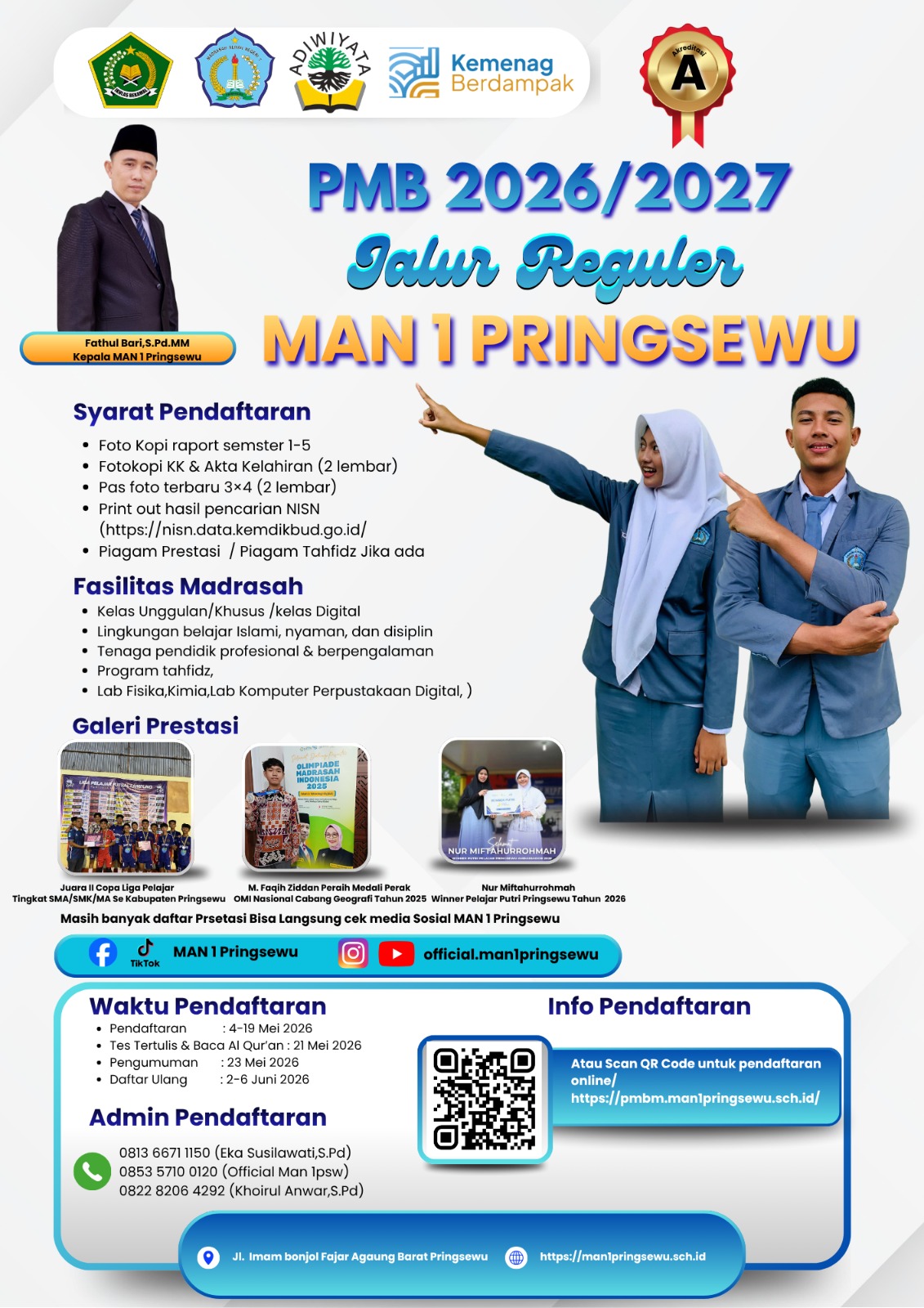 PMBM MAN 1 PRINGSEWU TAHUN AJARAN 2026/2027